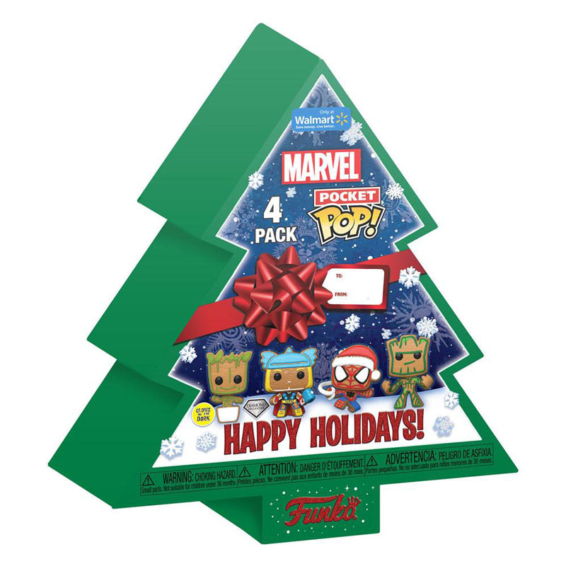 Funko Pocket POP! Marvel: Holiday – Christmas Tree (4-Pack) Special Edition