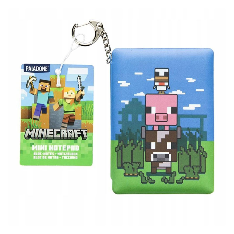 Mini Μπρελόκ/Σημειωματάριο Puffy Minecraft